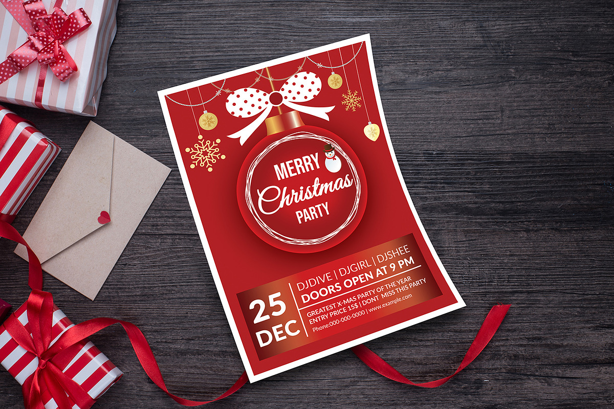 Christmas Party Flyer V903 in Flyer Templates - product preview 8