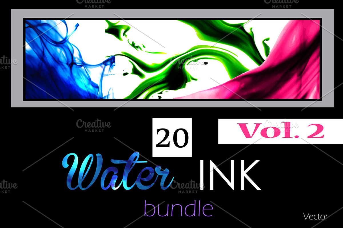 20 Water ink backgrounds. Vol. 2 in Textures - product preview 8