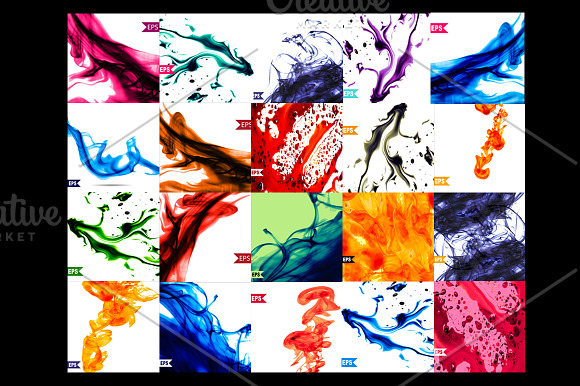 20 Water ink backgrounds. Vol. 2 in Textures - product preview 1