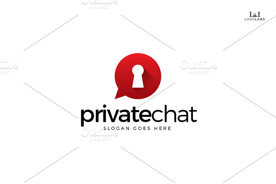 Private Chat Logo in Logo Templates - product preview 8