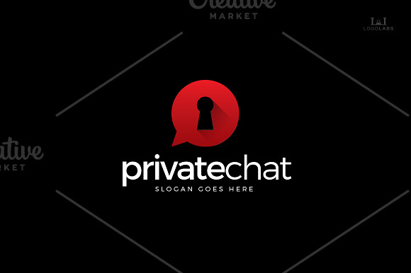 Private Chat Logo in Logo Templates - product preview 1