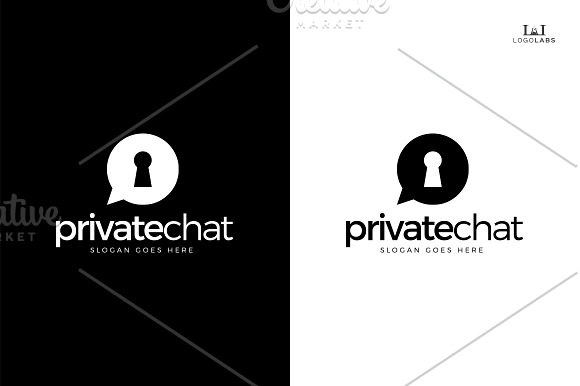 Private Chat Logo in Logo Templates - product preview 2