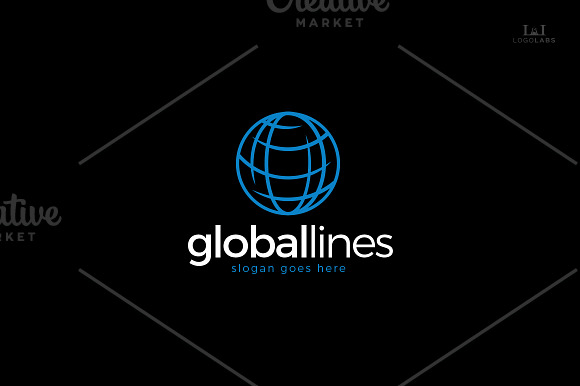 Global Lines Logo in Logo Templates - product preview 1