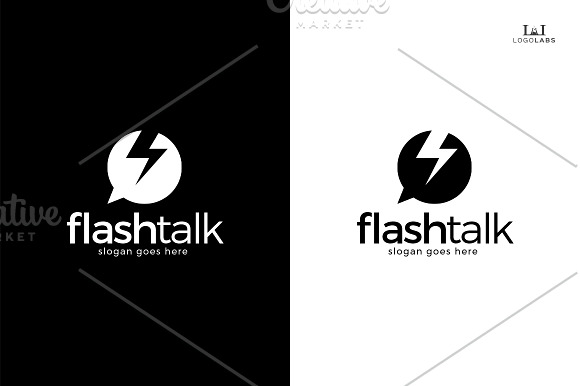 Flash Talk Logo in Logo Templates - product preview 1