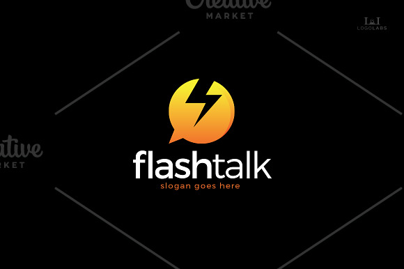 Flash Talk Logo in Logo Templates - product preview 2