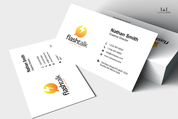 Flash Talk Logo in Logo Templates - product preview 3