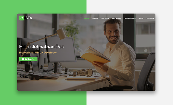 Nista - Creative Personal Template in Bootstrap Themes - product preview 1