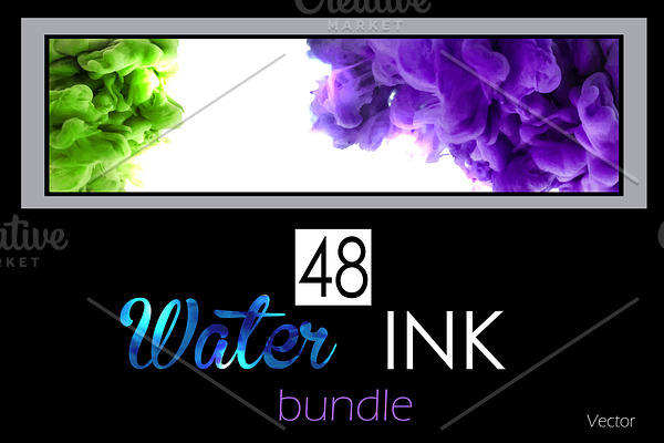48 Water ink backgrounds. Vol. 1