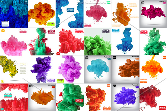 48 Water ink backgrounds. Vol. 1 in Textures - product preview 2