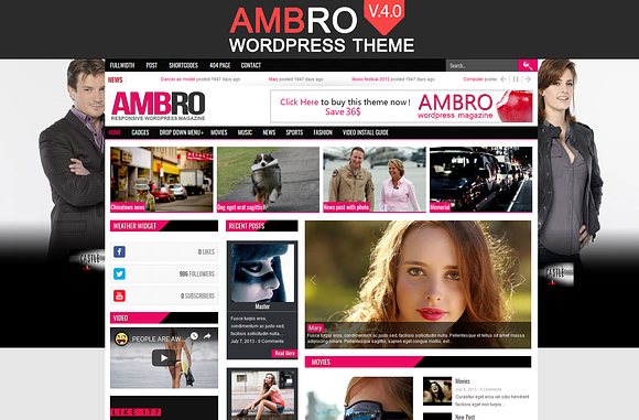 Ambro Magazine WordPress Theme in WordPress Magazine Themes - product preview 2