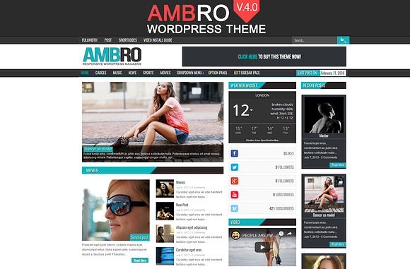 Ambro Magazine WordPress Theme in WordPress Magazine Themes - product preview 3