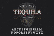 Tequila label font