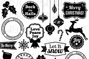 Christmas Stamps Clipart and Vectors