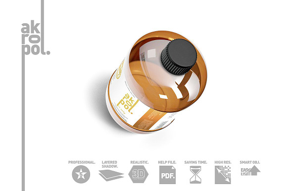 Amber Bottles in Product Mockups - product preview 14