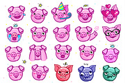 20 funny Piggy-face emoji
