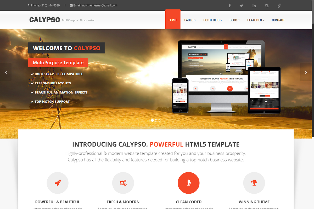 Calypso - MultiPurpose Bootstrap in Bootstrap Themes - product preview 8