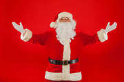 santa claus with hands up Merry