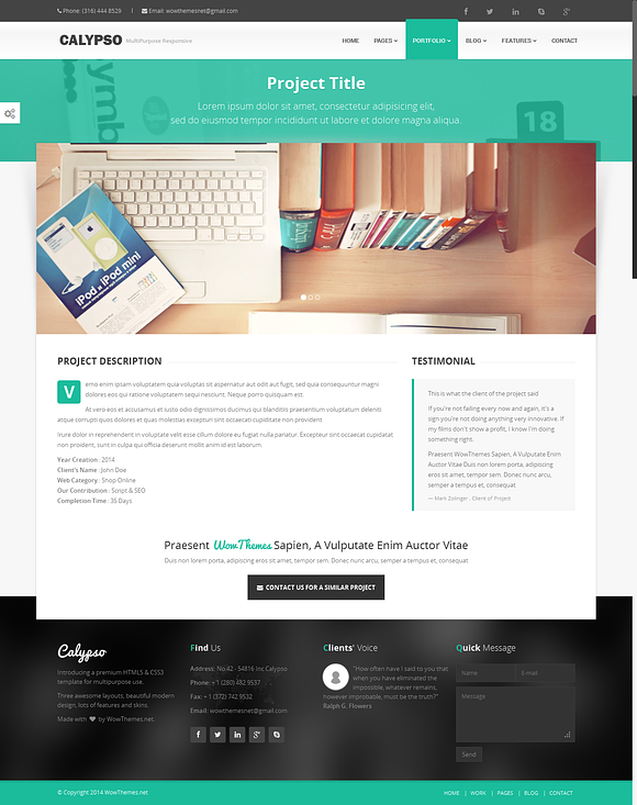 Calypso - MultiPurpose Bootstrap in Bootstrap Themes - product preview 3