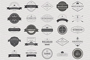 25 Vintage Typographic Logos, eps 10