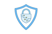 Cybersecurity color icon