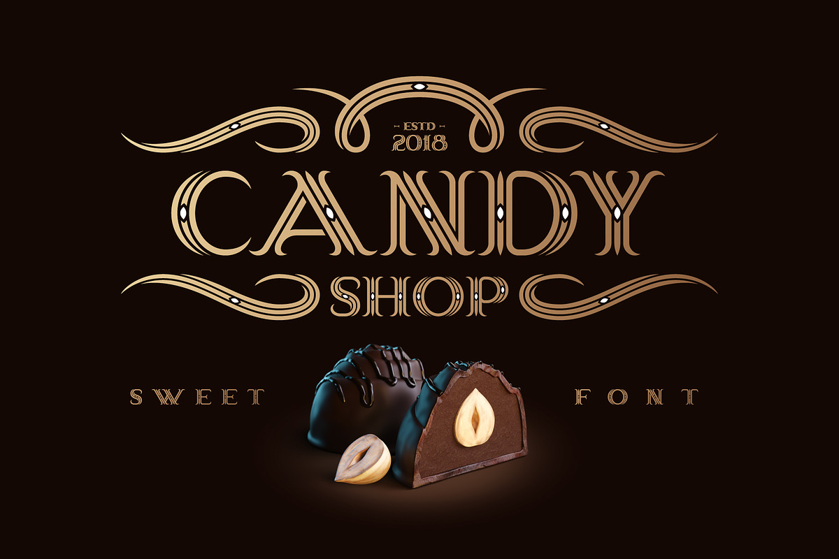 Candy Shop font with bonus in Display Fonts - product preview 8