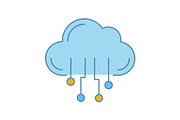 Cloud computing color icon
