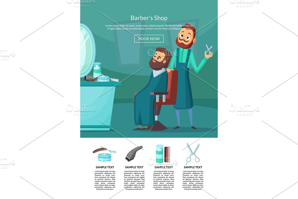 Vector landing page illustration in Graphics - product preview 8