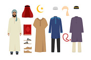 Arabic man clothes. National islamic