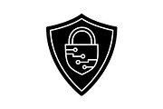Cybersecurity glyph icon