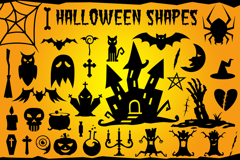 Halloween Vector Shapes Set in Photoshop Shapes - product preview 8