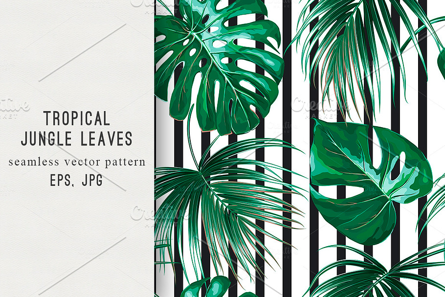 Tropical leaves abstract pattern