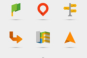 Map, location and navigation icons
