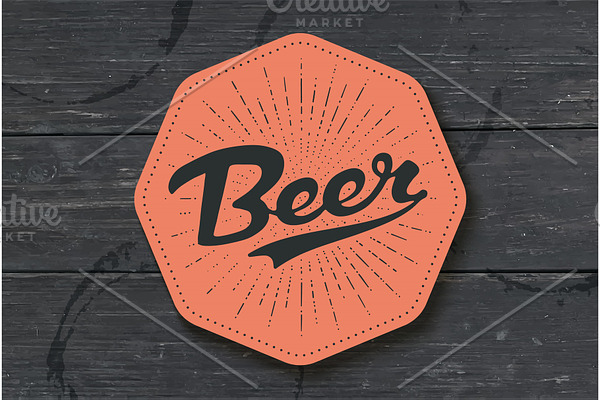 Coaster for beer with hand drawn