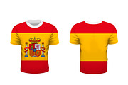 Sport t-shirt with Spain flag
