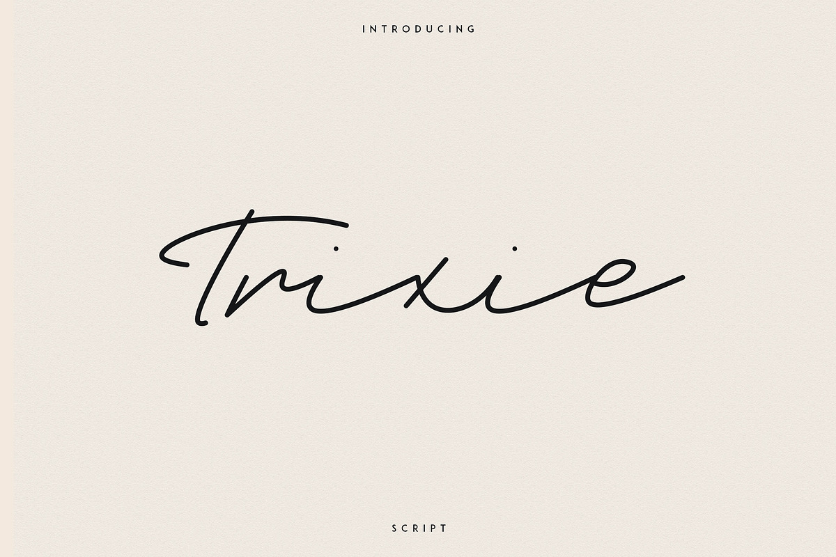 Trixie Script - 3 Weights in Script Fonts - product preview 8