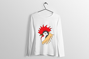 Rooster T shirt Design Illustration