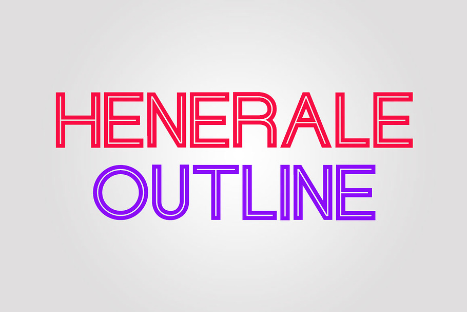 Henerale Outline in Outline Fonts - product preview 8