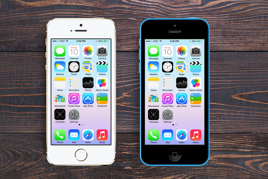 iPhone 5S/5C PSD • Mockup all-in-one in Mobile & Web Mockups - product preview 8