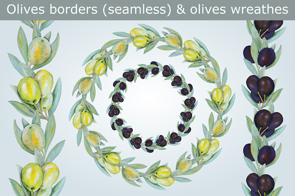 Big olives set 2 in Illustrations - product preview 1