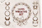 Set of Laurel Wreaths