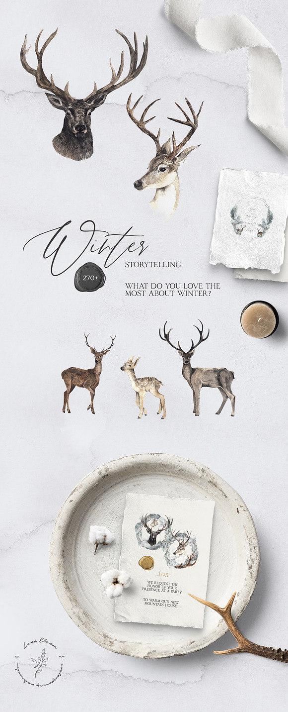 WINTER STORYTELLING Christmas set in Illustrations - product preview 1