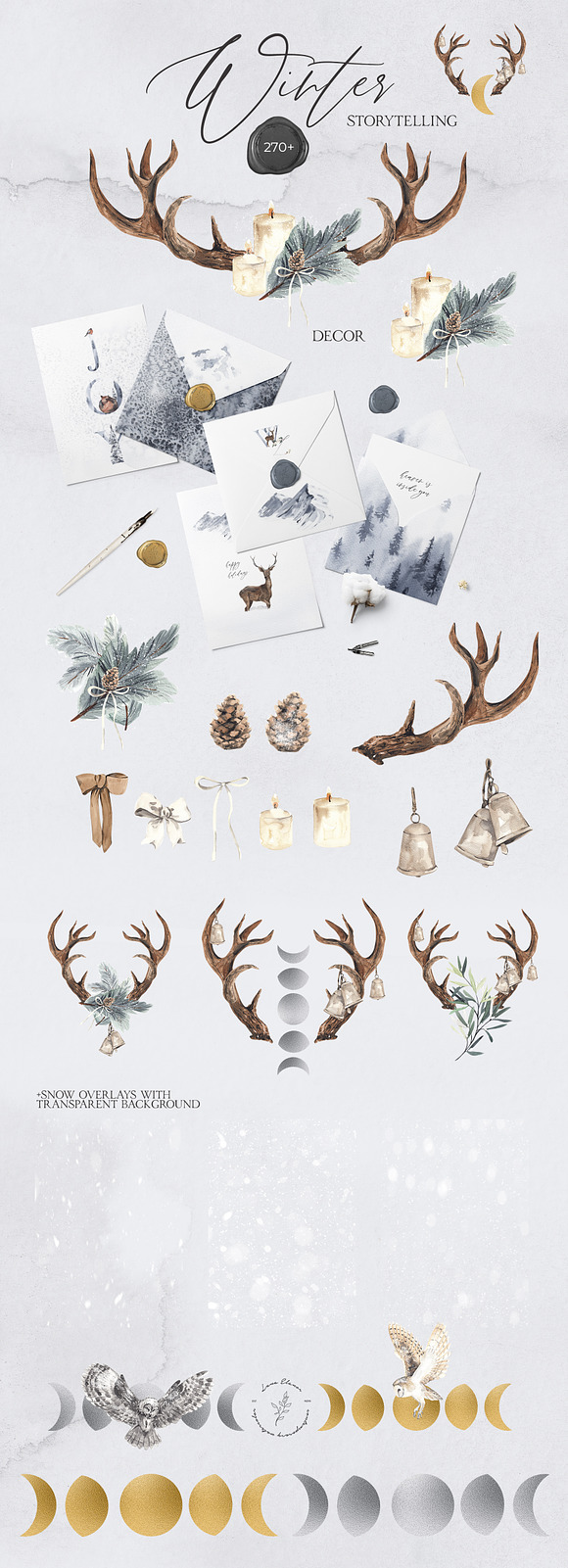 WINTER STORYTELLING Christmas set in Illustrations - product preview 11
