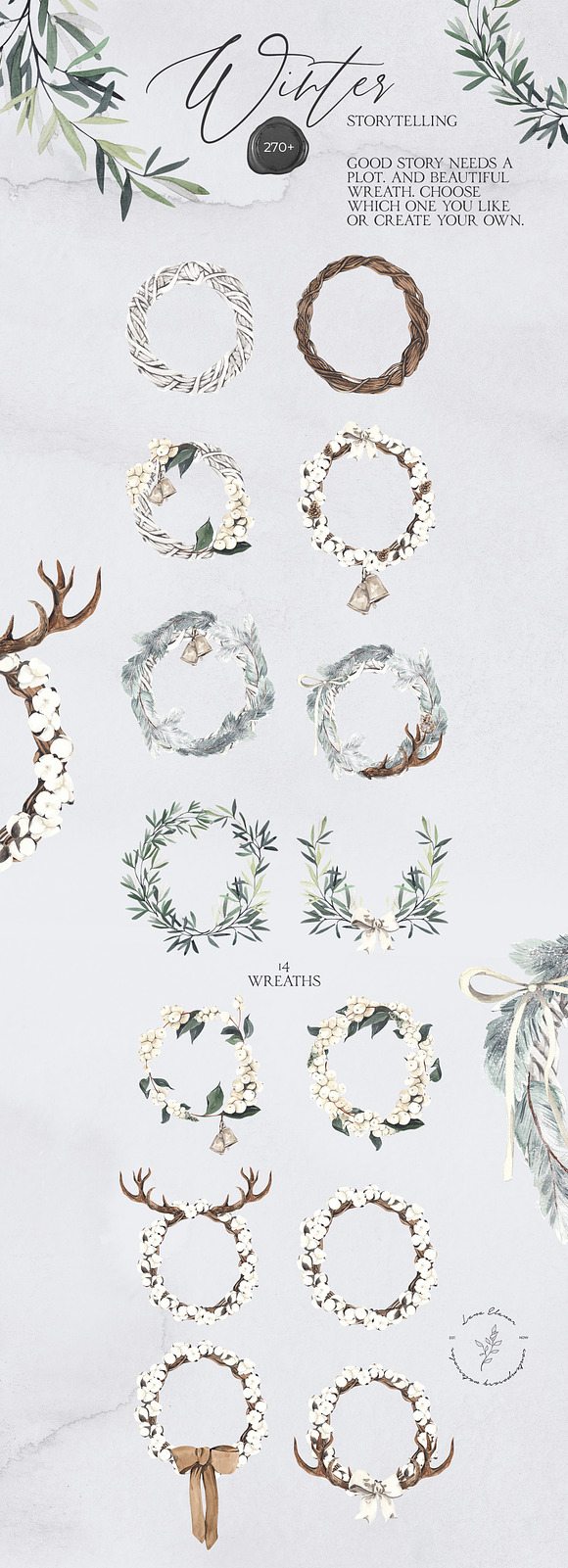 WINTER STORYTELLING Christmas set in Illustrations - product preview 12