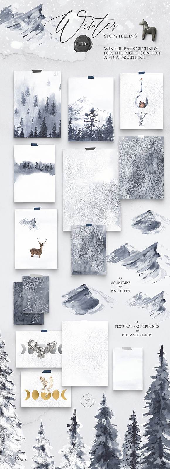WINTER STORYTELLING Christmas set in Illustrations - product preview 14