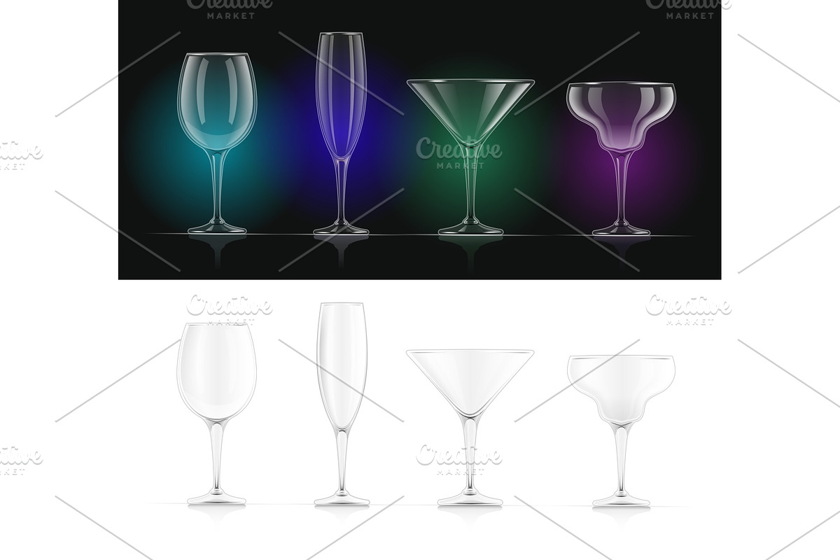 Wine, champagne, martini, margarita in Illustrations - product preview 8