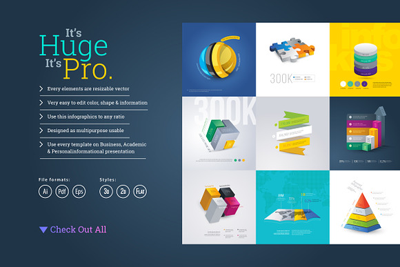 Most Use Essential Infographic Pack in Illustrations - product preview 1
