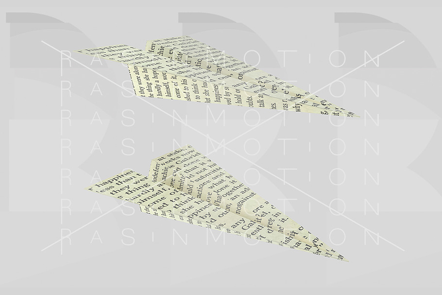 Paper plane printed. Words aeroplane in Illustrations - product preview 8