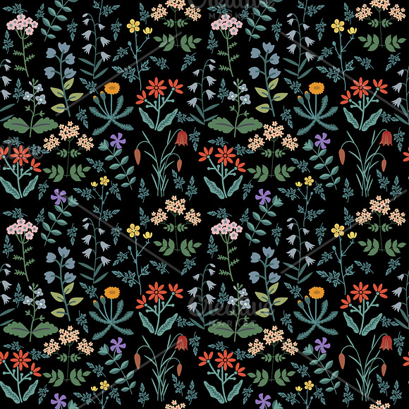Wild flowers bundle in Patterns - product preview 1