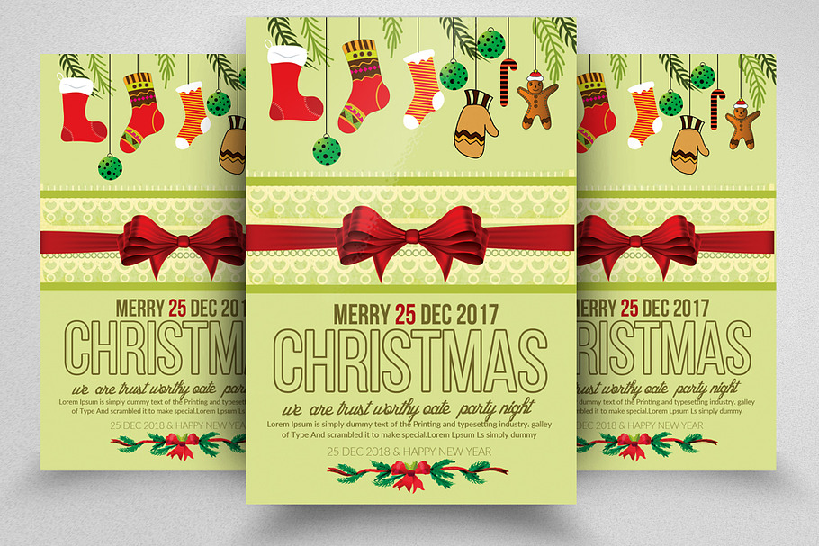 Christmas Greeting Flyer Templates in Flyer Templates - product preview 8