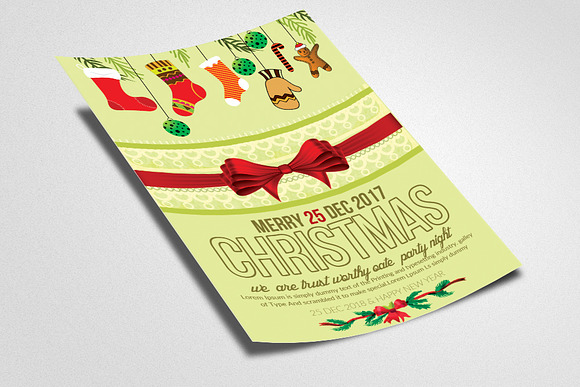 Christmas Greeting Flyer Templates in Flyer Templates - product preview 1